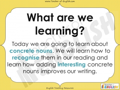 Concrete Nouns teaching resources lessons